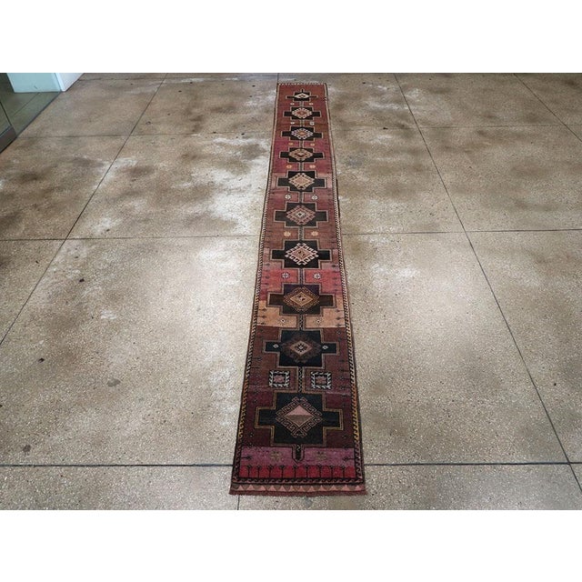 Galerie Shabab Collection Mid-20th Century Turkish Anatolian Long Runner For Sale - Image 4 of 10