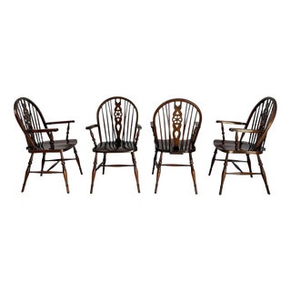 English Windsor Style Dining Chairs, 1960, Set of 4 For Sale