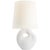 Modern AERIN by Visual Comfort Signature Adria 16" Table Lamp in Plaster White with Linen Shade For Sale - Image 3 of 3