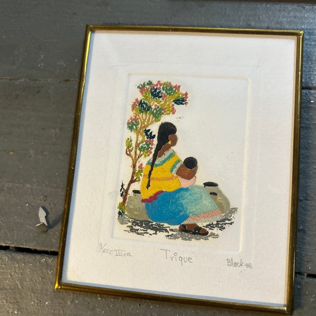 Four 1980’s Mexican Folk Art Embossed Lithographs - Set of Four For Sale - Image 4 of 6