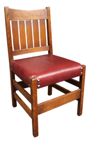 Warren Hile Studios Mission Oak Arts & Crafts Desk Chair