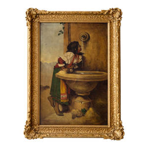Antique Continental Oil Painting, Late 19th Century