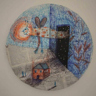 KEZIAT, The Secret Pen Drawing, 2023, Pen on Canvas, Framed For Sale