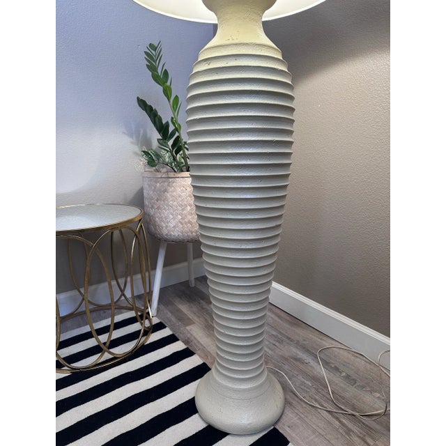 Ceramic 1980's Plaster Floor Lamp For Sale - Image 7 of 12