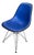 Vintage Blue Vinyl and Fiberglass Chair by Charles and Ray Eames for Herman Miller, 1950s For Sale