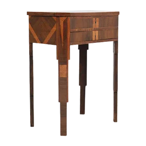 French Walnut Sewing Table, 1930s