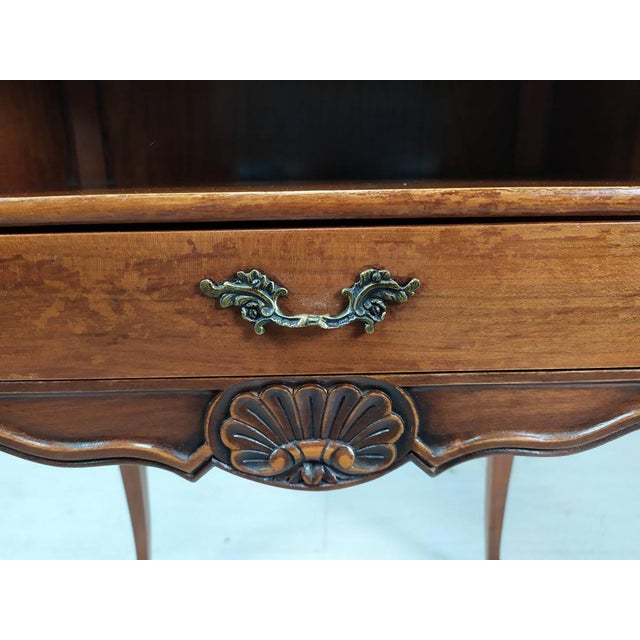 Wood Louis XV Style Nightstands, 1950s, Set of 2 For Sale - Image 7 of 17