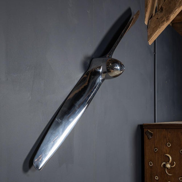 20th Century Polished Airplane Propeller Blade, 1960s For Sale - Image 10 of 12