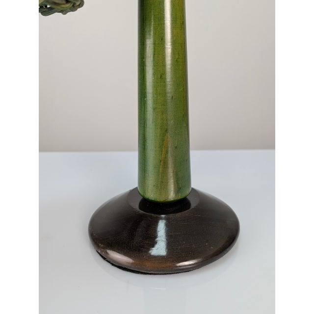 Black Vintage Torres Green Rattan Lamps by Mario Lopez, 1990s, Set of 2 For Sale - Image 8 of 16