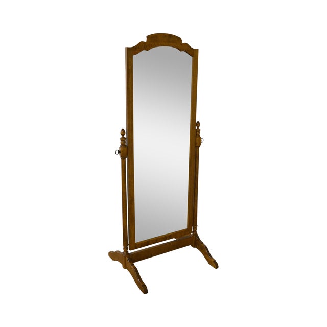 Ethan Allen Traditional Solid Maple Cheval Mirror Chairish