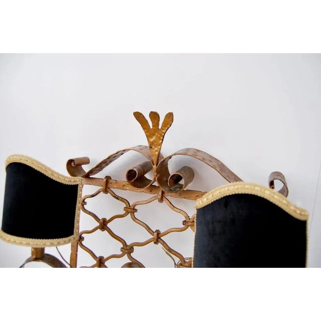 1950s Wall Lights in Iron, 1950s, Set of 2 For Sale - Image 5 of 7