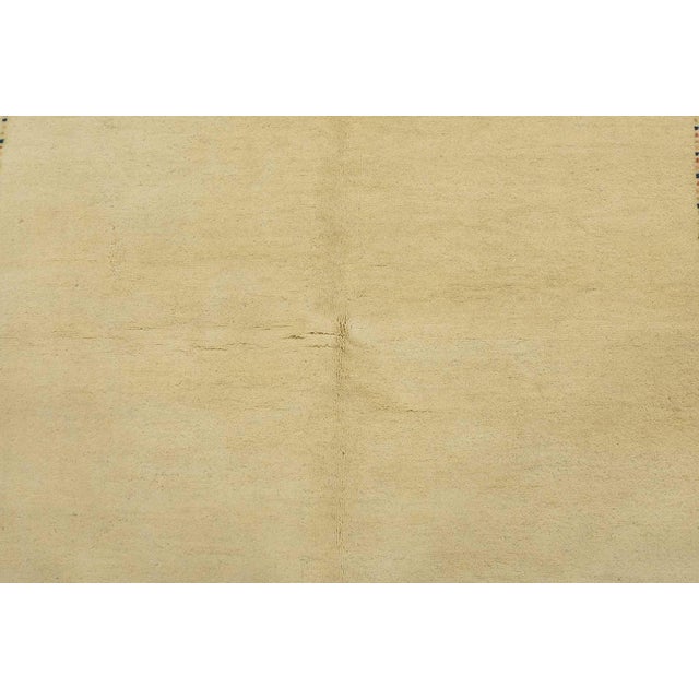 2020s Gabbeh Rug 5’4” X 7’10” Ivory Wool Contemporary Hand-Knotted Area Carpet For Sale - Image 5 of 13