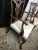 1980s Carved Mahogany Chippendale Dining Chairs, Set of 6, White Faux Leather For Sale - Image 5 of 12
