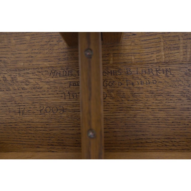 Mission Oak Bench Made Stickley Style Table For Sale - Image 16 of 16