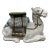 Vintage 1960’s Glazed Ceramic Camel Plant Stand For Sale