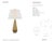 Chapman & Myers by Visual Comfort Signature Aris Large Table Lamp in Antique-Burnished Brass and Clear Glass with Linen...