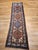 Vintage Persian Serab Runner, Hand-Knotted Wool, Geometric Medallion Pattern, Ivory & Blue, 3x11 For Sale - Image 12 of 14