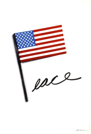 Stanley Eisenman, Peace With American Flag, Poster
