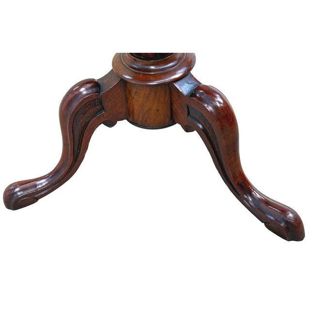 Victorian Oval Burr Walnut Tripod Table, 1870 For Sale - Image 6 of 11