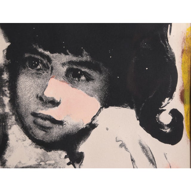 Modern Sandu Liberman, Brother and Sister, Framed Lithograph For Sale - Image 3 of 6