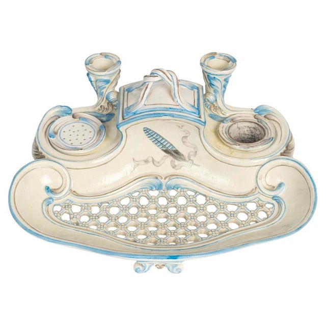 20th Century Porcelain Inkwell by Emile Gallé For Sale - Image 11 of 11