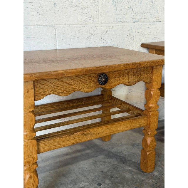 In Style of Henning Kjærnulf Nightstands Set of 2 Danish Mid-Century Modern 1960s For Sale - Image 4 of 13