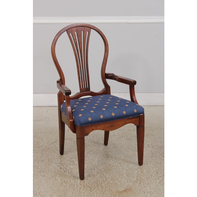 Traditional Set of 8 Harden Cherry Balloon Back Dining Chairs For Sale - Image 3 of 18