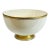 Vintage Neoclassical Hollywood Regency Lenox Pedestal Footed Serving Bowl - 25k Gold Trim. For Sale