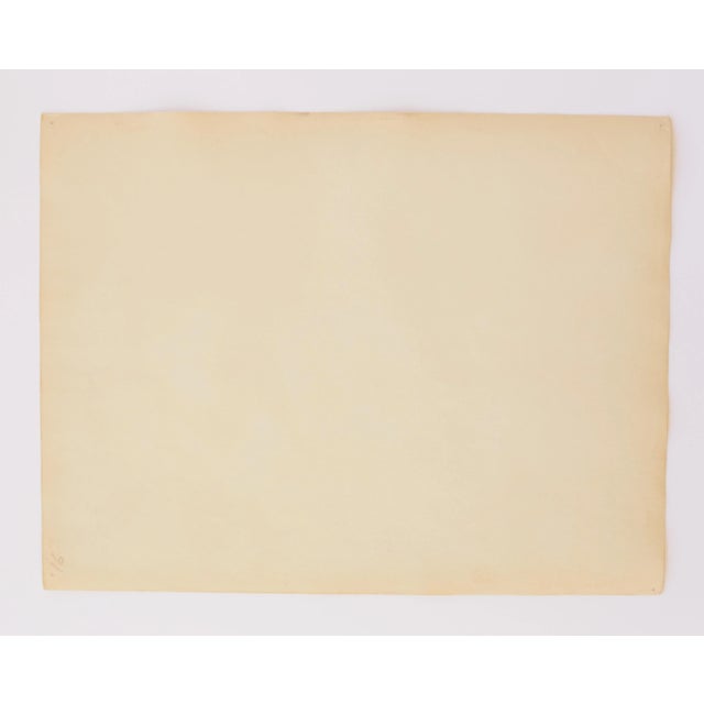 1950s Mid-Century 1950s Amalfi Coast Landscape Outsider Folk Art Water Color Painting For Sale - Image 5 of 6