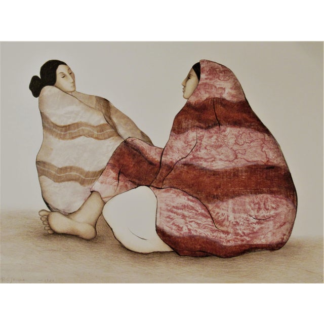Printmaking Materials Rudolph Carl Gorman, Navajo Women, state #2, 1980 For Sale - Image 7 of 7