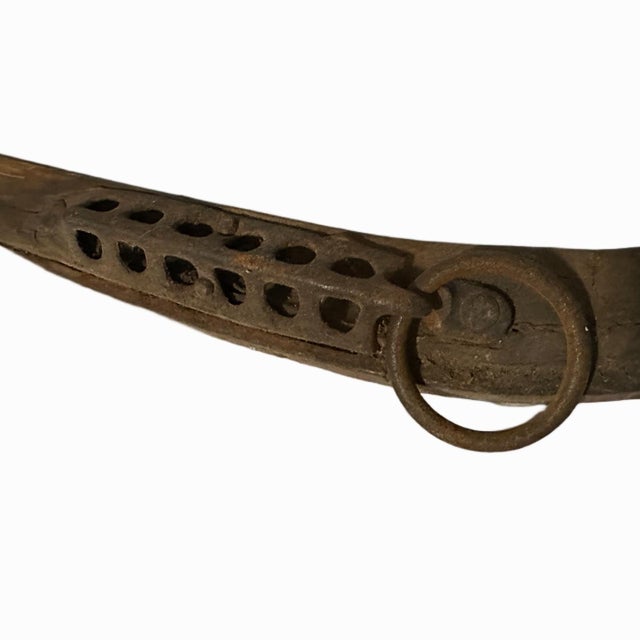 Antique Late 19th Century Iron & Wood Horse/Mule Hames Harness- Set of 2 For Sale - Image 4 of 5