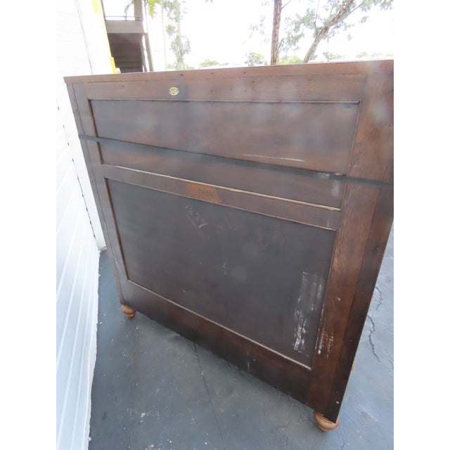 Peck and Hills Furniture Tiger Oak China Cabinet Bookcase Cupboard 6569 For Sale - Image 10 of 18