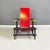 Italian Bauhaus Armchair Red and Blue by Gerrit Thomas Rietveld for Cassina 1971 Armchair mod. Red and Blue entirely in...