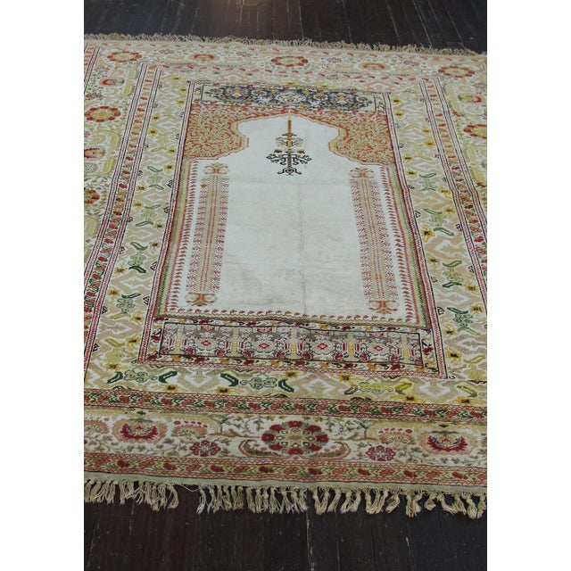 1920s antique turkish silk kayseri prayer rug 4 9 x 6 1 chairish