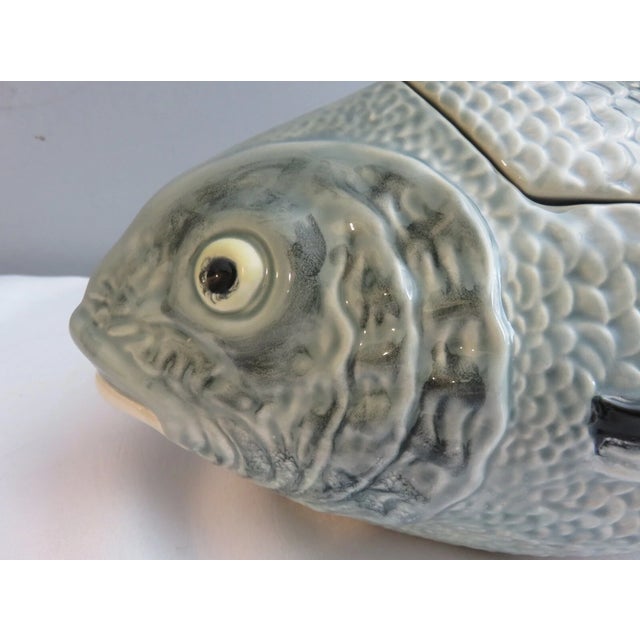 Add a statement piece to your table with this **Vintage Large Neiman Marcus Porcelain Fish Tureen Style Serving Dish**,...