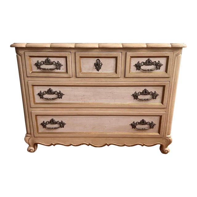 Hickory Chair Furniture Co. French Country Style Cream Normandy Chest For Sale