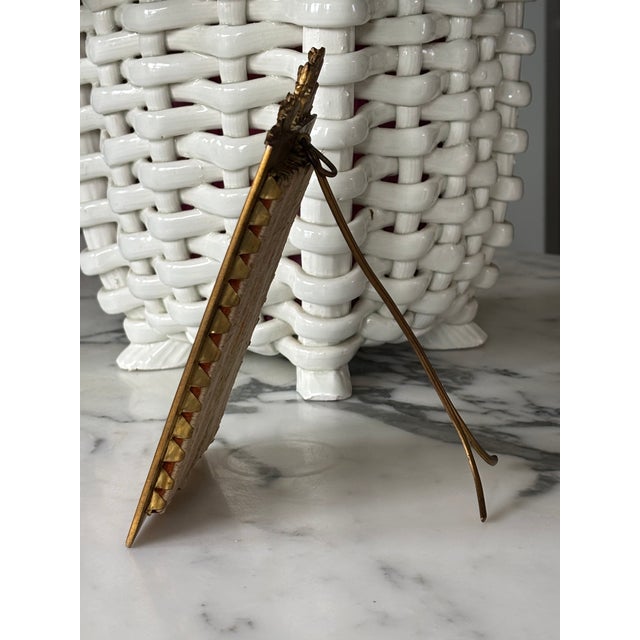 Antique Napoleon Miniature Portrait in Empire Style Ormolu Frame, Signed For Sale - Image 17 of 18