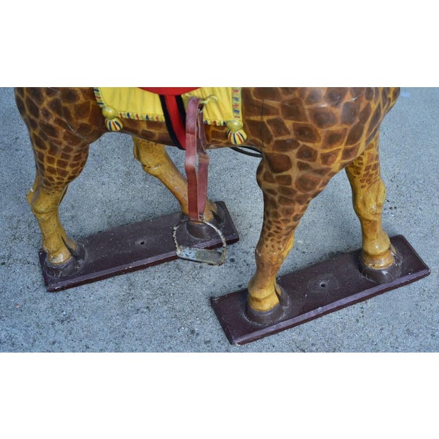 Early 20th Century Rare French Diminutive Carved Carousel Giraffe, Circa 1930 For Sale - Image 5 of 11
