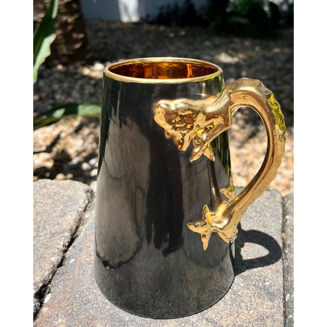 Antique Jaeger & Co (Bavaria) Porcelain Dragon Handle Mug For Sale In Orlando - Image 6 of 12