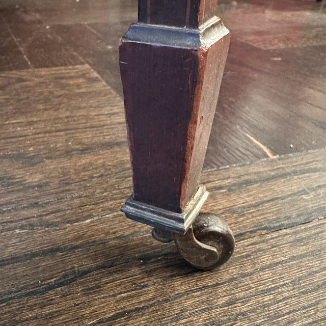 Brown Antique Edwardian Carlton House Desk in Tiger Maple For Sale - Image 8 of 12