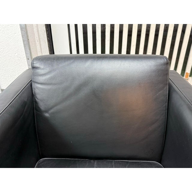 Animal Skin Rodolfo Dordoni for Minotti Copenhagen Leather Armchairs, Pair For Sale - Image 7 of 12