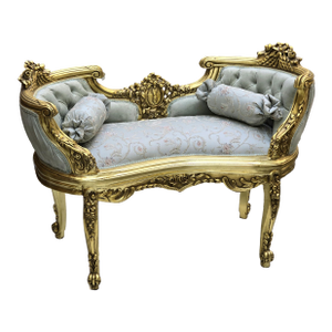 Baroque Style Bench Gold Details