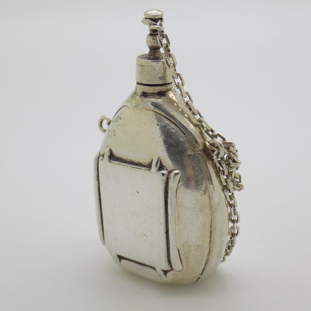 1980s Vintage Italian Handmade Genuine Silver Canteen Perfume Bottle Figurine, 1980s For Sale - Image 5 of 11