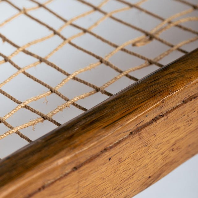 Oak Coffee Table with Lower Rope Shelf, 1970s For Sale - Image 17 of 18