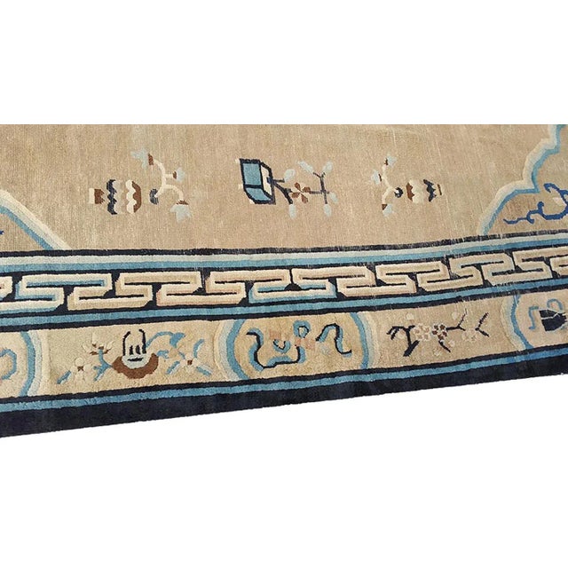 19th Century W. Chinese Ningxia Carpet ( 10' x 11'4" - 305 x 345 ) For Sale In New York - Image 6 of 7