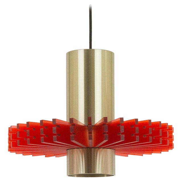 Red Priest Collar Pendant by Claus Bolby for Cebo Industri, 1960s For Sale