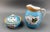 Minton England Antique Birds Turquoise Porcelain Soap Dish & Pitcher Set. Measures approximately: Soap Dish: 5" diameter,...