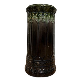 Antique Brush-McCoy Blended Glaze Art Nouveau Umbrella Stand For Sale
