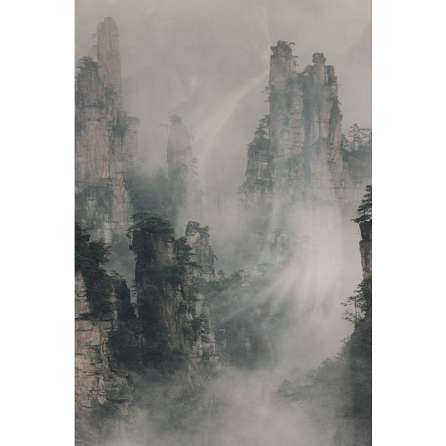 Keith Guo Ji Liang Framed Photograph, 'Mt. Tian Zi in Mist' For Sale - Image 4 of 12