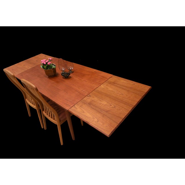 Danish Dining Table in Teak with Double Pull-Out Tops, 1960s For Sale - Image 10 of 18
